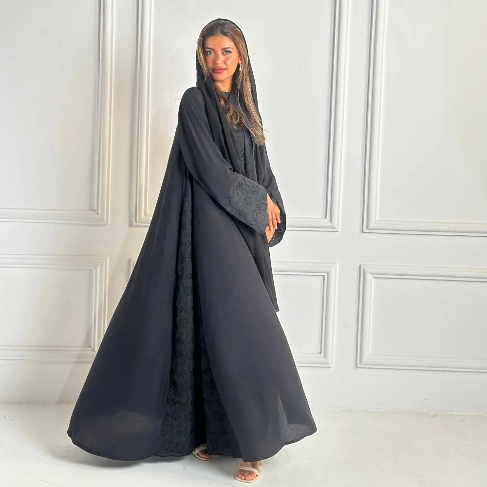 Black Abaya with Detail