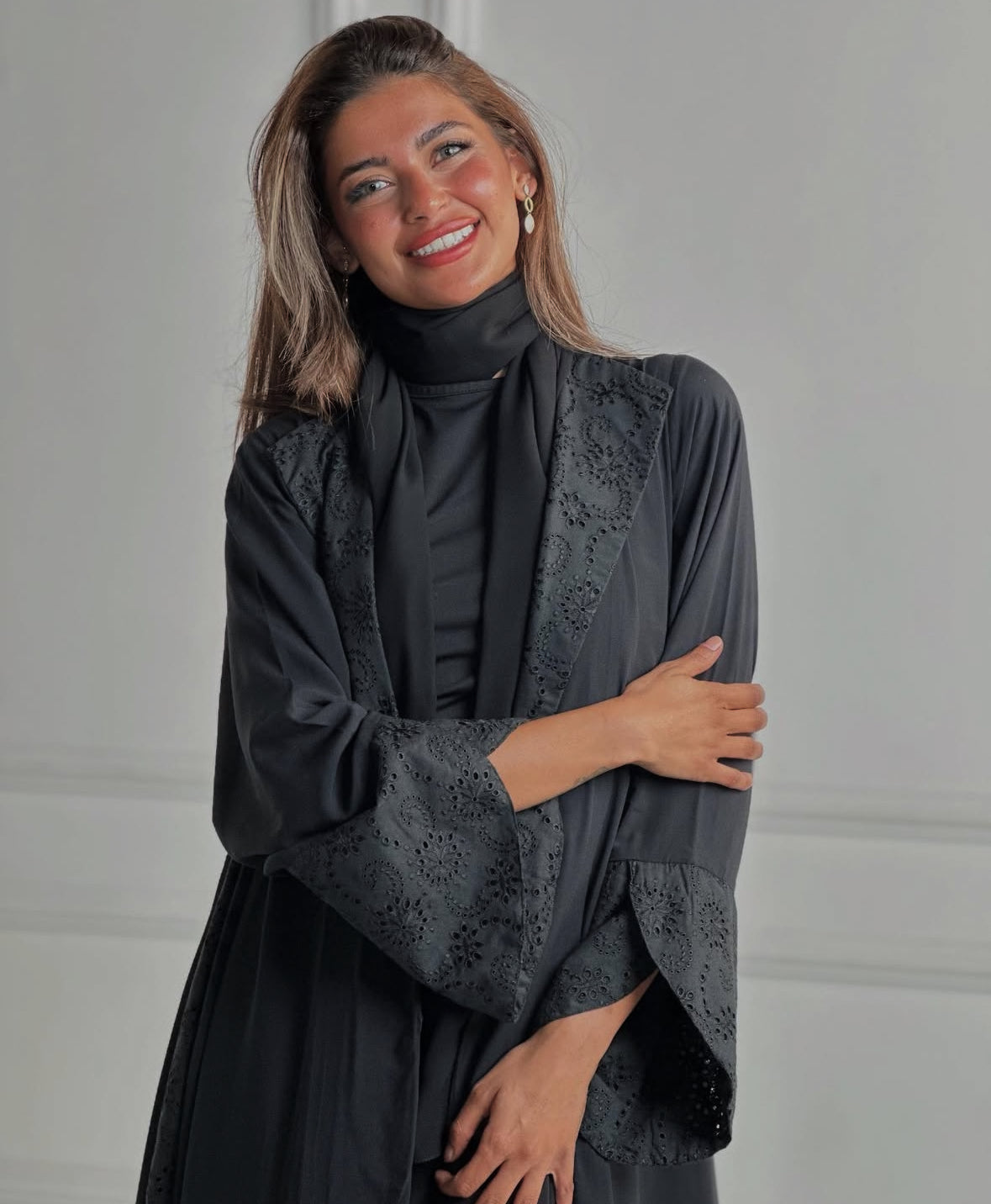 Black Abaya with Detail